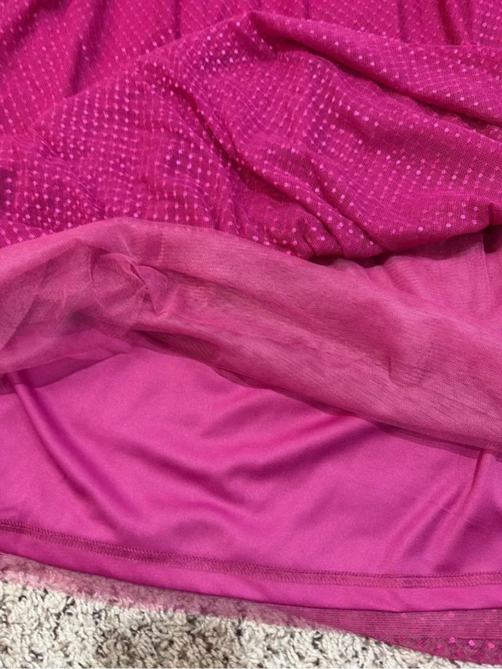 Lulu's Fuchsia Polka Dot Maxi Dress with Tie Straps